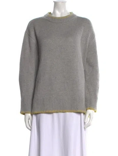 Pre-owned Lisa Yang Cashmere Crew Neck Sweater In Grey