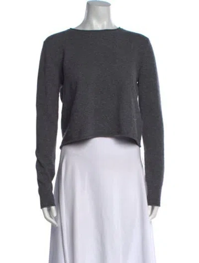 Pre-owned Lisa Yang Cashmere Crew Neck Sweater In Grey