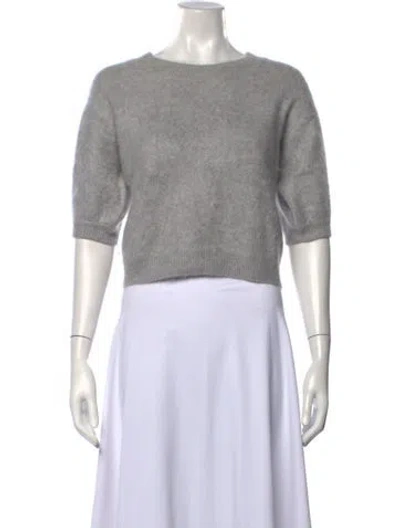 Pre-owned Lisa Yang Cashmere Crew Neck Sweater In Grey