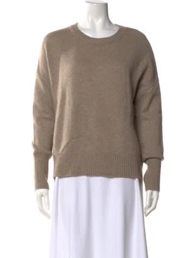 Pre-owned Lisa Yang Cashmere Crew Neck Sweater In Neutral