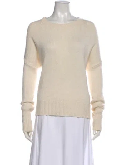 Pre-owned Lisa Yang Cashmere Crew Neck Sweater In Neutral