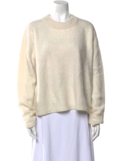 Pre-owned Lisa Yang Cashmere Crew Neck Sweater In Neutral