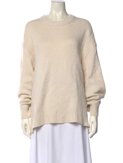 Pre-owned Lisa Yang Cashmere Crew Neck Sweater In Neutral