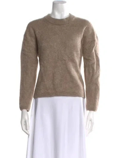 Pre-owned Lisa Yang Cashmere Crew Neck Sweater In Neutral