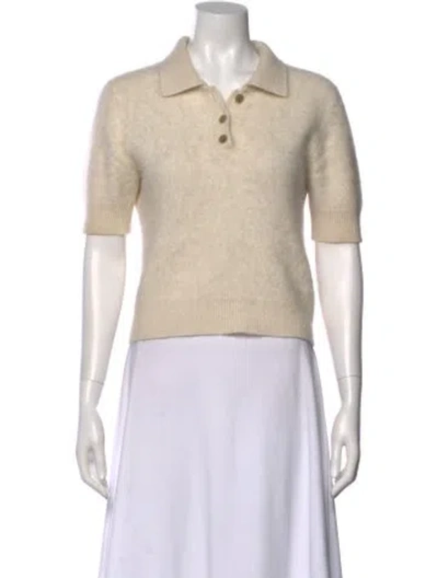 Pre-owned Lisa Yang Cashmere Crew Neck Sweater In Neutral