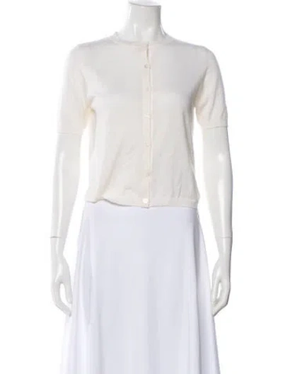 Pre-owned Lisa Yang Cashmere Crew Neck Sweater In Neutral