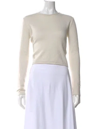 Pre-owned Lisa Yang Cashmere Crew Neck Sweater In Neutral