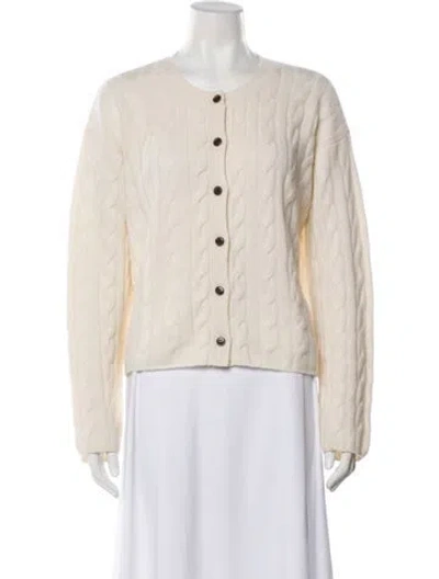 Pre-owned Lisa Yang Cashmere Crew Neck Sweater In Neutral