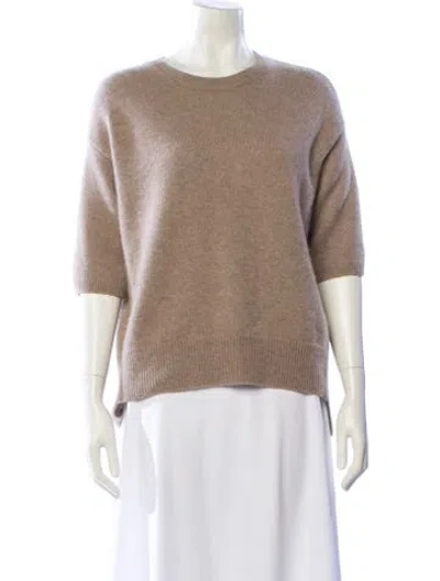 Pre-owned Lisa Yang Cashmere Crew Neck Sweater In Neutral