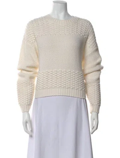 Pre-owned Lisa Yang Cashmere Crew Neck Sweater In Neutral