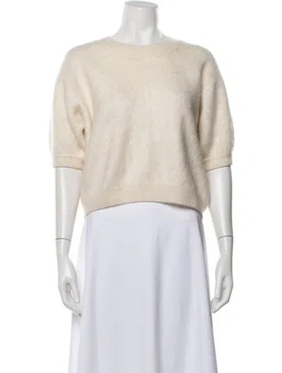 Pre-owned Lisa Yang Cashmere Crew Neck Sweater In Neutral