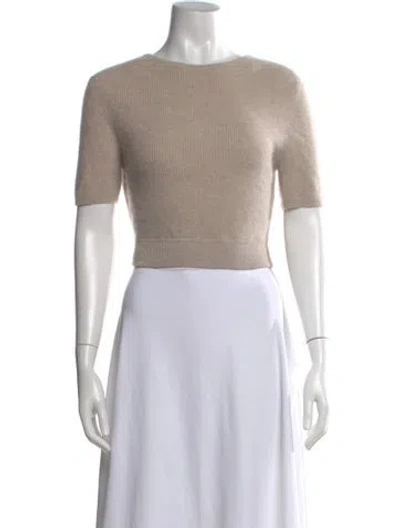 Pre-owned Lisa Yang Cashmere Crew Neck Sweater In Neutral