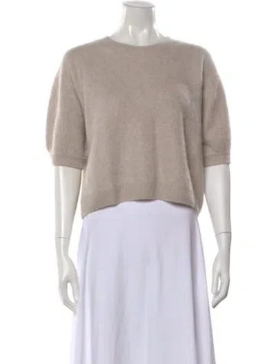 Pre-owned Lisa Yang Cashmere Crew Neck Sweater In Neutral
