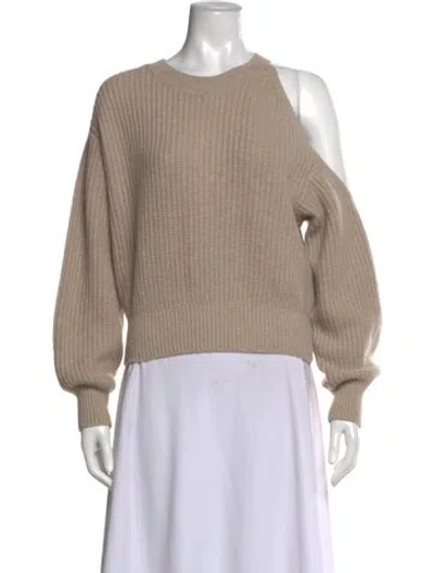 Pre-owned Lisa Yang Cashmere Crew Neck Sweater In Neutral