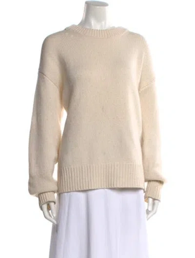 Pre-owned Lisa Yang Cashmere Crew Neck Sweater In Neutral
