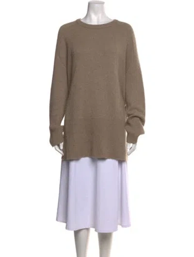 Pre-owned Lisa Yang Cashmere Crew Neck Sweater In Neutrals