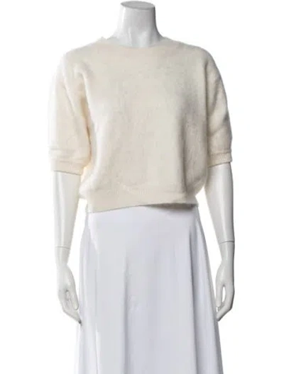 Pre-owned Lisa Yang Cashmere Crew Neck Sweater In Neutrals