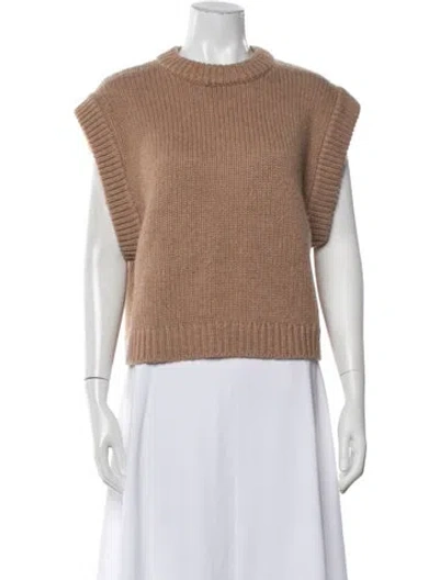 Pre-owned Lisa Yang Cashmere Crew Neck Sweater In Neutrals