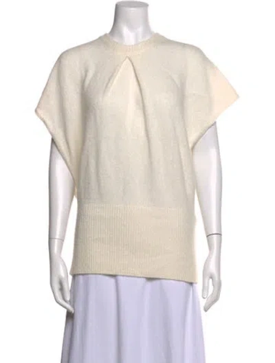 Pre-owned Lisa Yang Cashmere Crew Neck Sweater In Neutrals