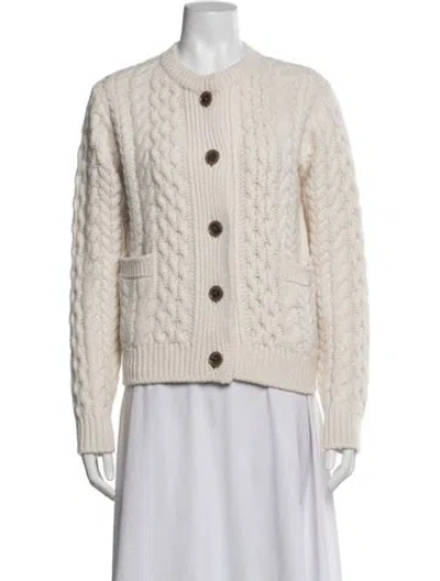 Pre-owned Lisa Yang Cashmere Crew Neck Sweater In Neutrals