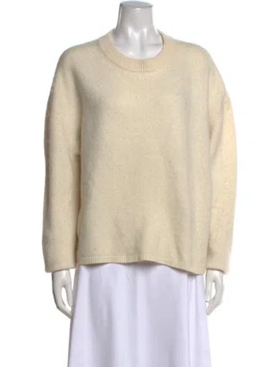 Pre-owned Lisa Yang Cashmere Crew Neck Sweater In Neutrals