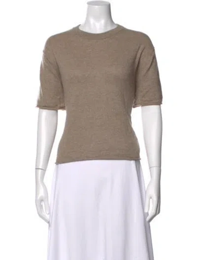 Pre-owned Lisa Yang Cashmere Crew Neck Sweater In Neutrals