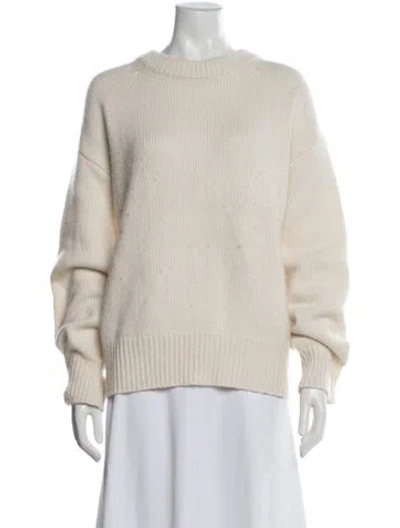 Pre-owned Lisa Yang Cashmere Crew Neck Sweater In Neutrals
