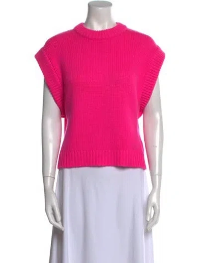 Pre-owned Lisa Yang Cashmere Crew Neck Sweater In Pink