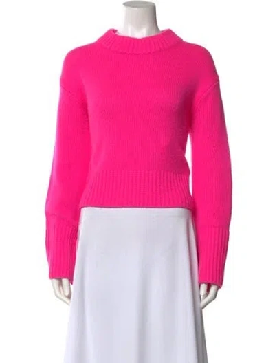 Pre-owned Lisa Yang Cashmere Crew Neck Sweater In Pink