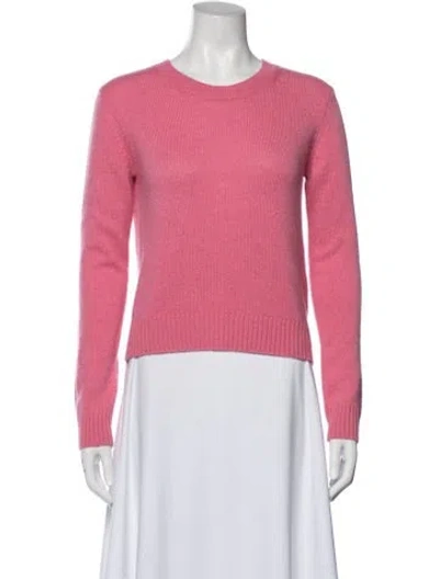 Pre-owned Lisa Yang Cashmere Crew Neck Sweater In Pink