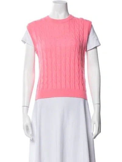 Pre-owned Lisa Yang Cashmere Crew Neck Sweater In Pink