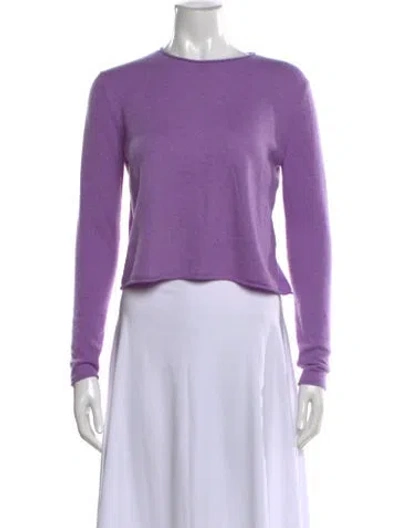 Pre-owned Lisa Yang Cashmere Crew Neck Sweater In Purple