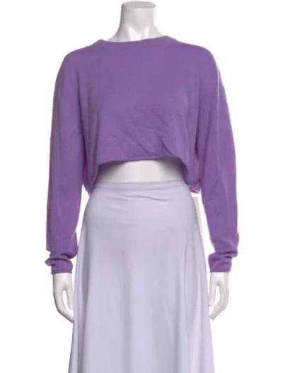 Pre-owned Lisa Yang Cashmere Crew Neck Sweater In Purple