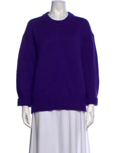 Pre-owned Lisa Yang Cashmere Crew Neck Sweater In Purple