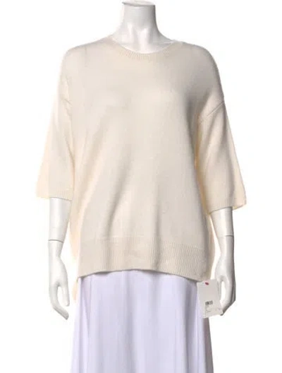 Pre-owned Lisa Yang Cashmere Crew Neck Sweater W/ Tags In Neutrals