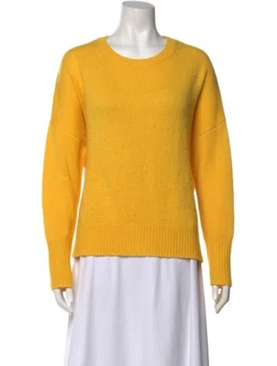 Pre-owned Lisa Yang Cashmere Crew Neck Sweater In Yellow