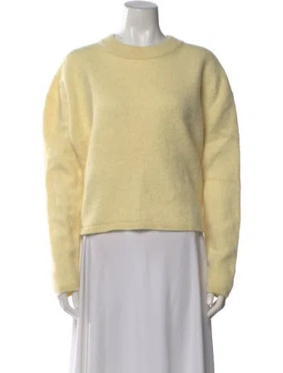 Pre-owned Lisa Yang Cashmere Crew Neck Sweater In Yellow