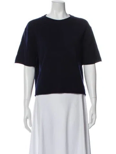 Pre-owned Lisa Yang Cashmere Crew Neck Top In Blue