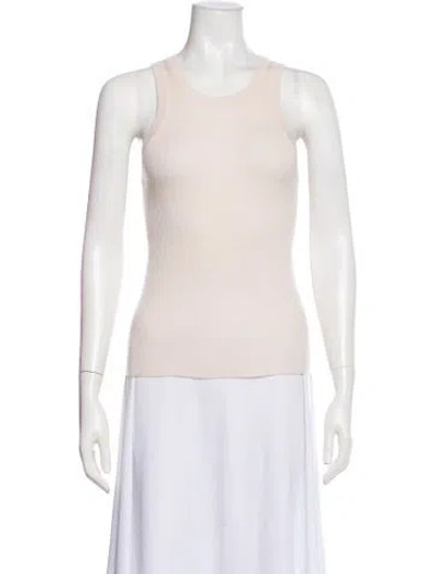 Pre-owned Lisa Yang Cashmere Crew Neck Top In Neutral