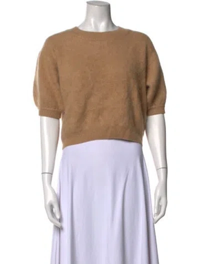 Pre-owned Lisa Yang Cashmere Crew Neck Top In Neutrals