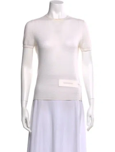 Pre-owned Lisa Yang Cashmere Crew Neck T-shirt In Blue