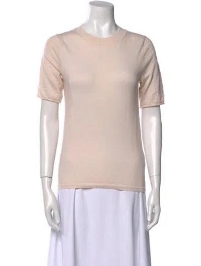 Pre-owned Lisa Yang Cashmere Crew Neck T-shirt In Neutral