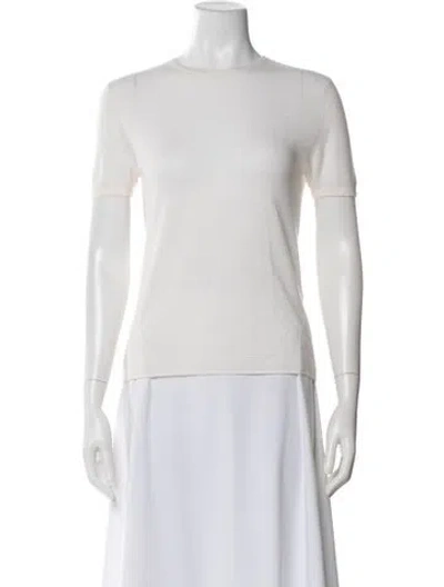 Pre-owned Lisa Yang Cashmere Crew Neck T-shirt W/ Tags In Neutral