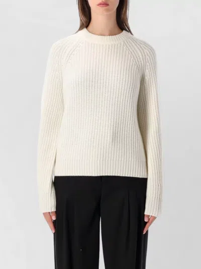 Lisa Yang Ribbed Cashmere Crewneck Sweater In White