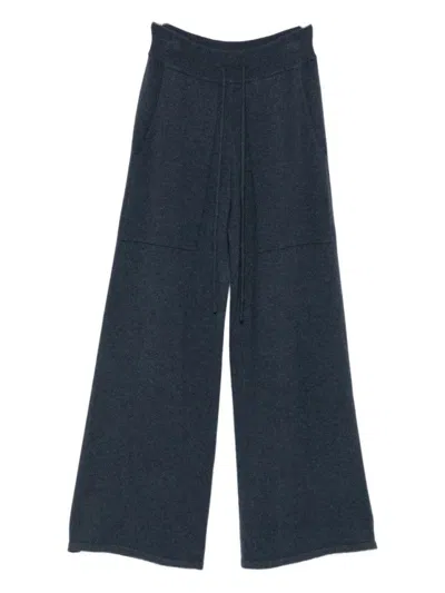 Lisa Yang Cashmere Drawstring Trousers In Blue