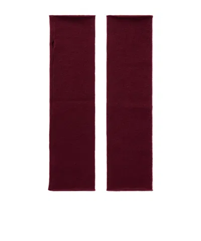 Lisa Yang Aspen Cashmere Fingerless Gloves In Burgundy