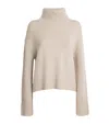 Lisa Yang Mock-neck Cashmere Jumper In Beige