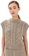 Lisa Yang Hayley Knitted Vest In Mole