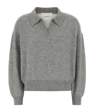 Lisa Yang Katriel Cashmere Sweater Collared Drop Shoulders In Gray