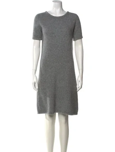 Pre-owned Lisa Yang Cashmere Knee-length Dress In Gray
